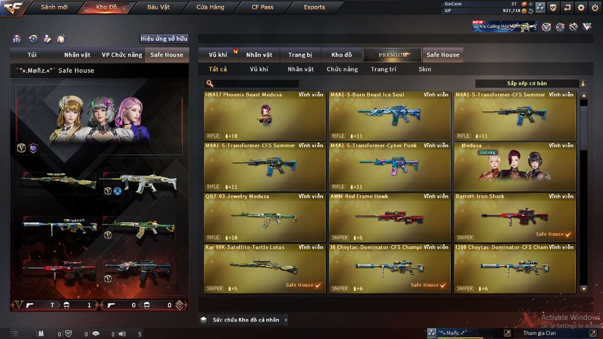 shop acc cf uy tin gia re